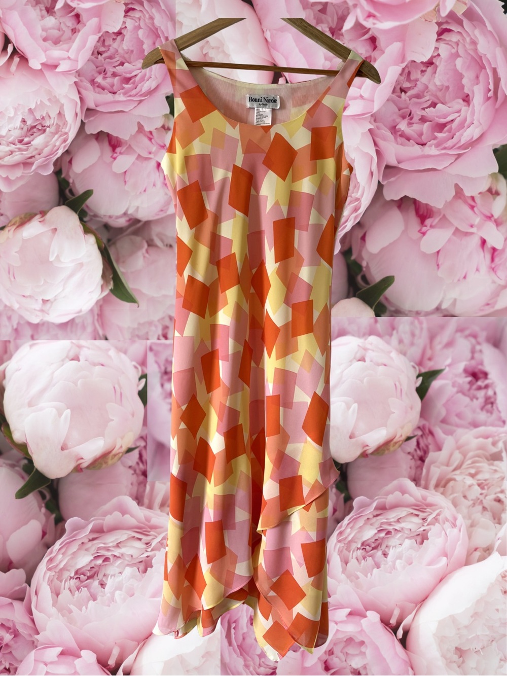 Y2K Geometric Print Ronni Nicole Dress
